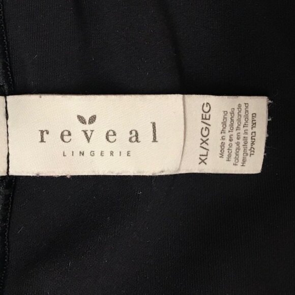 REVEAL LINGERIE MIDNIGHT BLACK FLEXIBLE FIT SHAPING BRALETTE SPORTS BRA- SIZE XL - Picture 4 of 12
